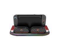 Ipega Charging Dock for 2 Joy Con2, RGB Docking Station Accessories with 12 Game Card Slots