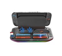 Ipega Charging Dock for 2 Joy Con2, RGB Docking Station Accessories with 12 Game Card Slots