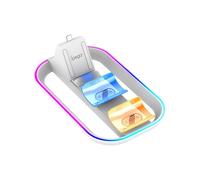 Ipega Portal Soporte de Carga para Controlador de Reproductor Remoto para PS5 Controlador de Juego, Cargador Doble con Iluminación RGB