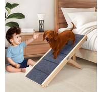 iPetba Rampa para Perros Pequeños Escalera para Perros para Cama y Sofá Plegable y Ajustable 53 cm