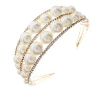 Ipetboom 1 Diadema De Perlas Para Novia Diademas Aro Para El Pelo De Boda Accesorios Para El Pelo De Novia Para Mujer Diademas Accesorios Para El Pelo De Boda Aro Para El