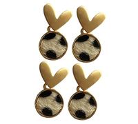 Ipetboom 1 Juego 2 Pares pendientes de earrings exquisito pendiente de mujer Pendientes de mujer pendientes de plata Pendientes en forma de corazón aguja de plata s925