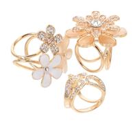 Ipetboom 1 Juego Botón De Broche Bufandas Señoras Hebilla De Chal Abrazadera Del Anillo De Bufanda Anillos De Bufanda Anillo De Bufanda Para Mujer Pedrería Golden 3 Piezas