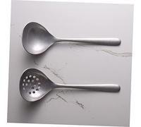 Ipetboom 1 juego Cucharas Inoxidable Sopa y Hotpot Cucharón con Filtro y Cucharón Grande Accesorio de Cocina Elegante y Práctico