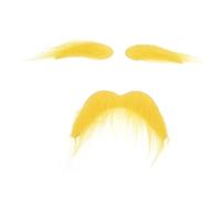 Ipetboom 1 Juego Disfrazarse del Abuelo Trajes De Cosplay De Hombres Favores De Fiesta De Halloween para Adultos Bigote y Cejas Falsos Disfraces De Adultos Divertidos Lana Sintética Yellow