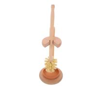 Ipetboom 1 Juego Escobilla De Baño Encima Bidé Asiento Bol Limpiador De Inodoro Papel De Baño Gel Dúo Aire Titulares Borde Bloquear Tanque De Madera Khaki