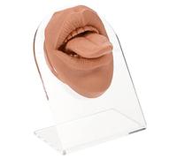 Ipetboom 1 Juego Modelo de lengua de uñas de lengua maniquí maniquies modelo de boca de silicona modelo de cara de simulación joyas modelos práctica de perforación de silicona