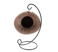 Ipetboom 1 Juego Nido de hámster Hamaca para Jaula de Hamster Casa Colgante para hámster Aves Nido Colgante de Animales pequeños cascara de Coco para Hamster Cuna Accesorios la Cama Mascota