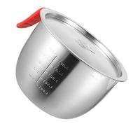 Ipetboom 1 juego Tazón Mezclador Inoxidable Tapa Bol Multifuncional para Cocinar Ingredientes y Preparar Ensaladas Accesorios de Cocina para Hogar y Restaurantes