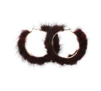 Ipetboom 1 Par Aretes Collar Para Mujer Orejas Pendiente Puño De La Oreja Colgantes Para Mujer Colgante De Oreja Gotas Para Los Oídos Colgante Circular Joyería Rojo Pluma