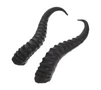 Ipetboom 1 Par Bocina antílope simulada de bricolaje cuerno de oveja de halloween cuernos falsos diadema de carnero curvo Cuerna cuerno de disfraz Accesorio de Halloween el plastico Negro