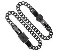 Ipetboom 1 Par Brazalete Concéntrico Entrelazado Hombres Compromiso Cumpleaños Para Mujeres Pulseras De Adentro Pulsera De Bloqueo Pulsera De Cadena De Mano Black Acero Inoxidable