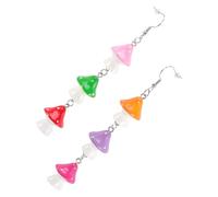 Ipetboom 1 Par Pendientes De Champiñones Coloridos Arete De Hongos Colgados Champiñón Pendientes De Setas Joya Accesorios De Setas Joyería De Setas Pierras De Hongos El Plastico Vistoso