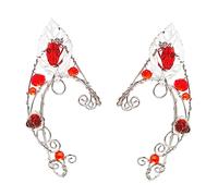 Ipetboom 1 Par Retro clip de oreja manguito del pendiente acortar Ligero earrings adulto pendientes de puños de oreja puño de la oreja aretes tipo earcuff para mujer orejas cobre rojo