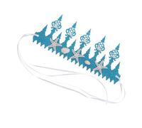 Ipetboom 1 Pc de concha feliz cumpleaños diadema aro de pelo con tema de sirena hair topper decoración fiesta fiesta tema sirena elegante decoración del cabello tela no tejida