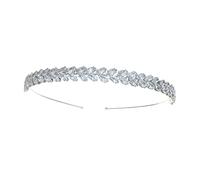 Ipetboom 1 Pc Diadema De Circón Tocados De Trenza Diadema Tiara De Princesa Aro De Pelo De Las Mujeres Tocado De Boda De Cristal Tocado De Novia Perder Gracia La Foto Aleación
