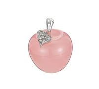 Ipetboom 1 Pieza Adorno de Manzana de Cristal de Rosa para Decoración de Escritorio de Cristal Accesorio para Fotografía y de Vida Elegante