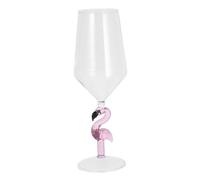 Ipetboom 1 pieza Copa de Vino Forma de Flamenco Rosa de Vidrio Elegante para Fiestas y Bares