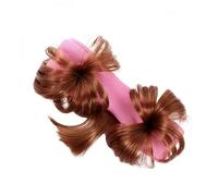 Ipetboom 1 Pieza diadema de peluca para Accesorios para el cabello para falso diademas peluca de cabello humano envoltura de cabeza falsa niña tocado decoración algodón rosa