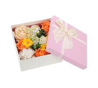 Ipetboom 1 Pieza flor artificial rosas flores de jabón perfumado jabón floral pétalos de jabón flor de jabón Decoración del hogar rosa de jabón material sintético Amarillo