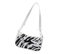 Ipetboom 1 Pieza Hombro Vintage Mujer Bandolera Match de Almacenamiento Cosmética Zebra
