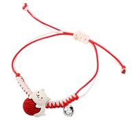 Ipetboom 1 Pieza Pulsera De Gato Llave Desear Baratija Pulseras Tejidas Mamá Para Pata Divertido Hola Dama Mascota Pulsera De Estudiantes Cuerda De Cera Rojo Color Aleatorio