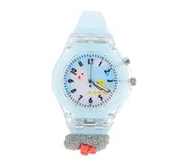 Ipetboom 1 Pieza Reloj Luminoso Led Reloj Impermeable para Nadar Chicas Chico Mirar Relojes Mirar Azul Acero Inoxidable