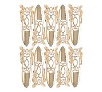 Ipetboom 10 Anillos para Puntas de Uñas Estilo Antiguo, Ligeros y Portátiles, de Aleación de Zinc Dorada, Ajustables para Cosplay y Manualidades