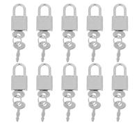 Ipetboom 10 Juegos Candados Mini con Llave Cerraduras Metálicas Vintage para Cofres de Tesoro Pirata Candados Pequeños para Joyero Diario Mochila Maleta y Caja de Herramientas Seguro y