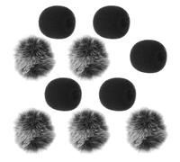 Ipetboom 10 Parabrisas de Micrófono con Fundas de Algodón, Protectores para Micrófono de Solapa con Reducción de Ruido y Diseño Transpirable para Grabaciones Interiores y Exteriores