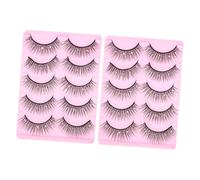 Ipetboom 10 pares Pestañas Postizas Densas con Diamantes Maquillaje Natural Extensiones Brillantes para Mujeres Cruzadas Resistentes Look Elegante para Fiestas y Cosplay