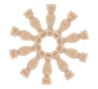 Ipetboom 10 Piezas Balustres Decorativos de Madera sin Pintar para Escaleras Interiores Pilares Pequeños Accesorios Clásicos para Barandillas y Decoración de Patios y Jardines