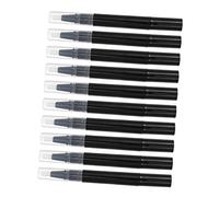 Ipetboom 10 Piezas Bolígrafo de esmalte de uñas esmalte de uñas transparente paleta hacer deberes Clavos cuidado personal maquillaje accesorio de brillo de labios tubo vacío páginas Black