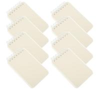 Ipetboom 10 Piezas Cuaderno Espiral Pequeño A7 de Bolsillo, Beige