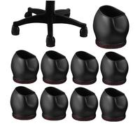 Ipetboom 10 Piezas Cubiertas para Ruedas de Muebles TPE Protectores Antideslizantes para Patas de Sillas y Muebles de Oficina Tapas para Patas Que Evitan Arañazos y Ruido Suelos