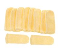Ipetboom 10 Piezas dedil anticorte guantes de pulgar parar Agarre banda elastica goma elastica mangas de pulgar cubre dedos resistentes a los cortes nueva fibra Yellow