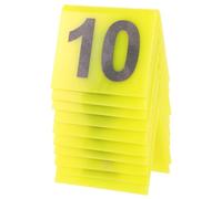 Ipetboom 10 Piezas Marcadores de Número de Escena de Crimen de Acrílico Resistente Decoración de Fiesta para Adultos Accesorio de Detective para Halloween Amarillo