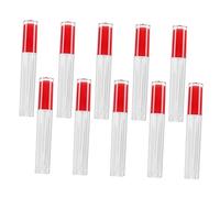 Ipetboom 10 Piezas Tubo Vacío De Brillo De Labios Líquido Varita Mágica Bálsamo Brillantina Tinte Máscara Recargable Botellas De Maquillaje Botellas De Brillo De Labios Rojo