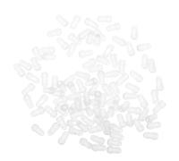 Ipetboom 100 Piezas Cobertura protectora de pendientes funda protectora para pendiente mangas protectoras para agujas en los oídos cubierta de la aguja del oído resina Transparent