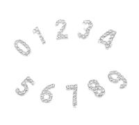 Ipetboom 100 Piezas Nail Charms Kit Número Decoraciones Manicura Brillantes Flatback Joyas Hierro Para Uñas DIY