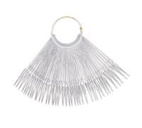 Ipetboom 100 Piezas Paleta de Uñas para Practicar Manicura Consejos Forma de Abanico Transparentes para Muestrarios de Uñas y Tarjetas de Exhibición
