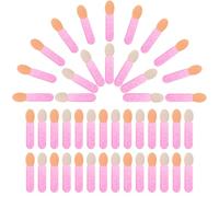 Ipetboom 100 Pinceles Mini para Maquillaje de Ojos y Labios Kit Aplicador Compacto Varitas para Sombra y Corrector Color Rosa Fucsia Adecuado para Retoques y Viaje