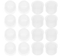 Ipetboom 100 Unidades Tapones de Plástico Transparentes para Botellas Tapones Redondos Reemplazo para Botellas de Vino Sal y Pimienta Tapa Hermética de PE para Cocina y Laboratorio