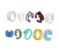 Ipetboom 10piezas Anillos De Dedo De De Joyería Femenina Chic y Adorable Anillos Decorativos Para Expresar Personal