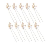 Ipetboom 10piezas Horquillas De Novia De Perla De Estilo Barroco Doradas Para Bodas y Ocasiones Especiales Para Novias y Damas De Honor