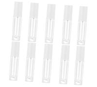 Ipetboom 10piezas Tubo De Brillo De Labios Lip Glaze Mini Frascos De Aceite Labial Envase De Brillo Labial Para Viajes Material Abs Transparente Para Maquillaje De Labios