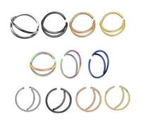 Ipetboom 11 Piezas Anillos De Nariz De Luna De Acero Inoxidable Pinzas Nariz Joyas De Obsequio Para Mujer Moda