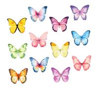 Ipetboom 12 Blocs de Notas Adhesivas Diseño de Mariposas Acuarela Tamaño Compacto Autoadhesivas y Multifuncionales Ideales para Oficina y Hogar Accesorios Portátiles para Recordatorios