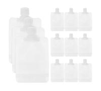 Ipetboom 12 Bolsas de Cosméticos de Viaje Boquilla Autocierre, 100 Ml, Reutilizables Prueba de Fugas, para Loción y Champú, Set Portátil para Cuidado Personal