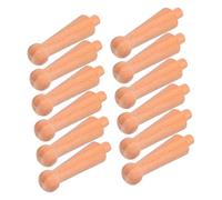 Ipetboom 12 Piezas Balaustres de Madera Maciza sin Pintar Columnas Decorativas Europeas con Diseño de Puente Pequeño Resistente para Muebles y Artesanía